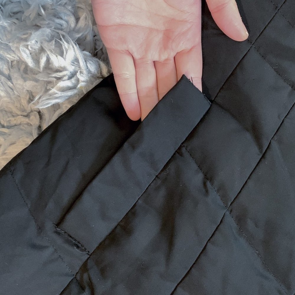 Zara Stylish Black Fitted Puffer Coat with Belt - Picture 11 of 11